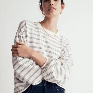 Madewell Cotton Long-Sleeve Tee in Stripe